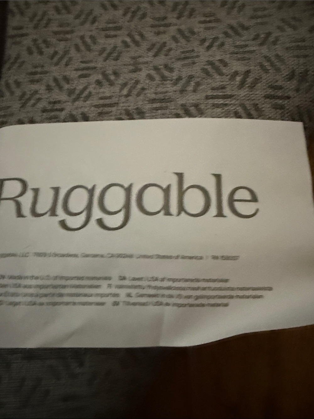 Vintage-Inspired Black and Charcoal Area Rug 4x6 Ruggable  all-in-one - Picture 2 of 4